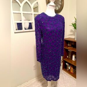 Vintage Purple Beaded